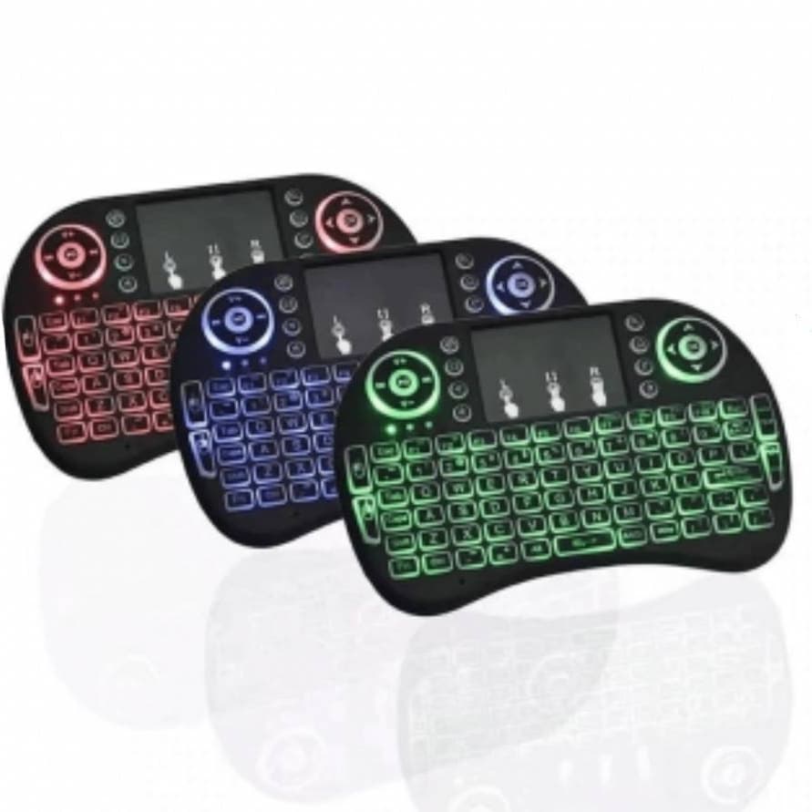 3 Colors Backlit Mini Wireless Keyboard with Touchpad